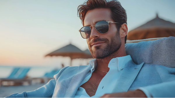 Wealthy man relaxing