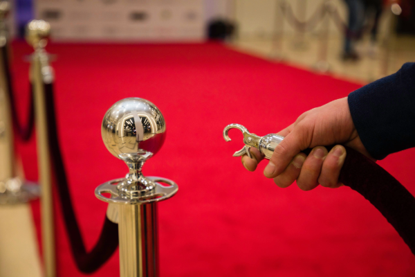 Red carpet with rope