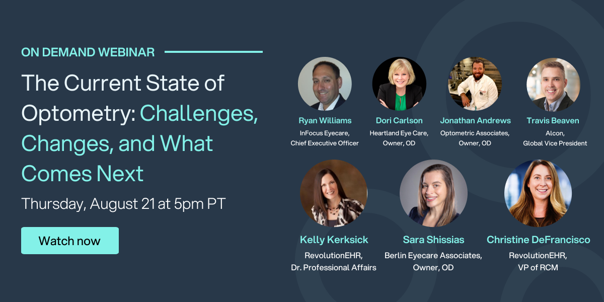 recorded webinar for the current state of optometry: challenges, changes, and what comes next
