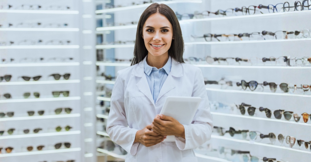 optometrist in their office