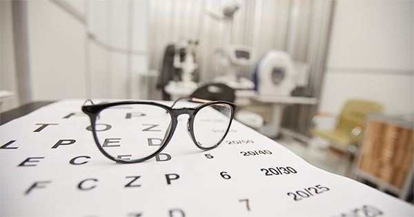 person wearing glasses