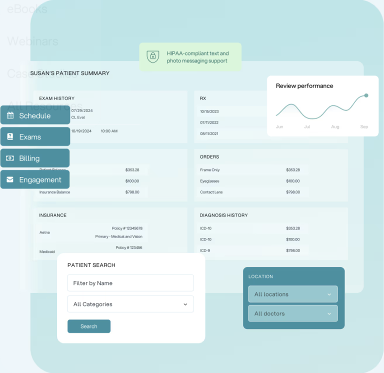 Susan’s Patient Summary Dashboard in RevolutionEHR