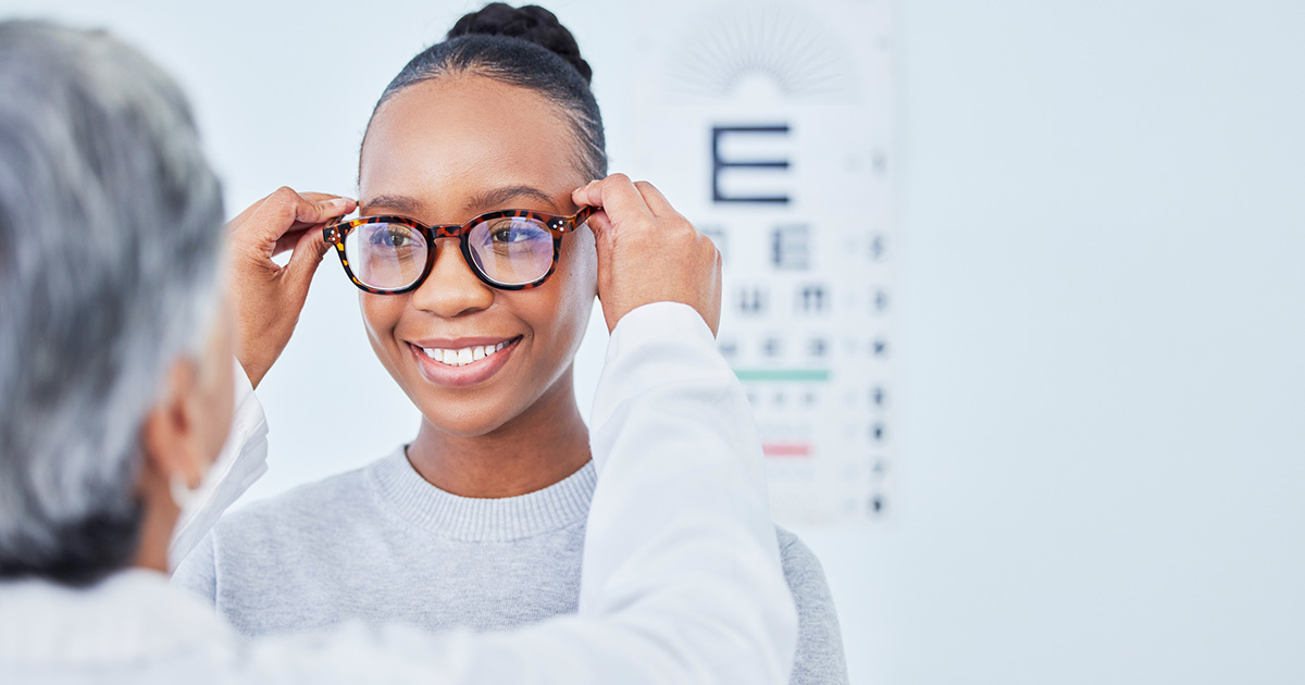 person wearing glasses