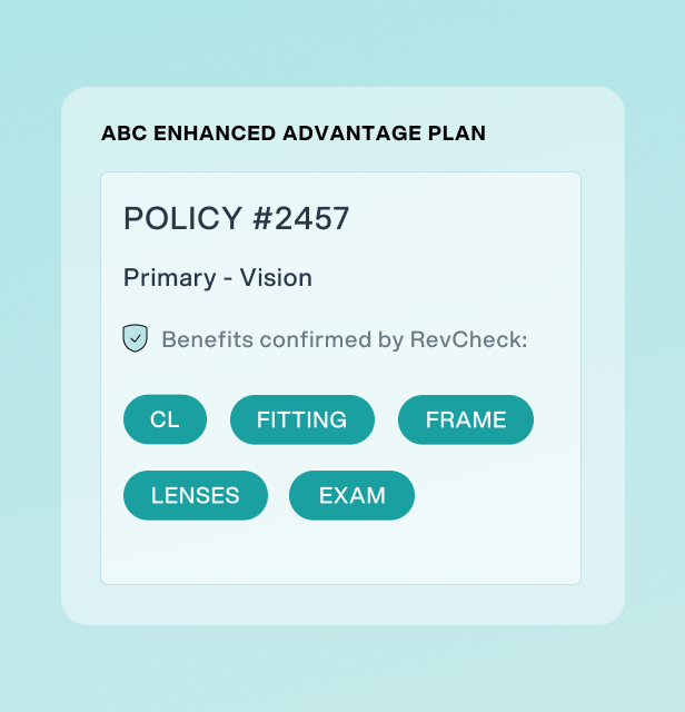 optometry ehr automatic insurance verification example