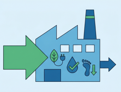 Illustration of sustainability in manufacturing