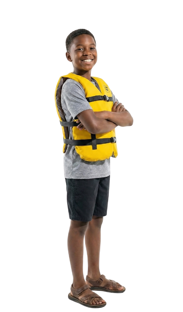 Kid with life vest