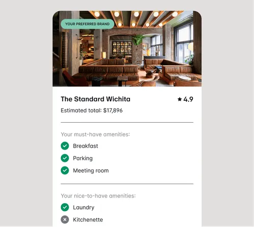 A user-preferred hotel listing