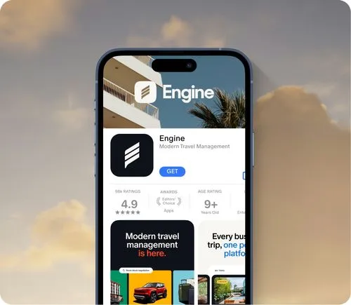 The engine app in the app store on an iphone