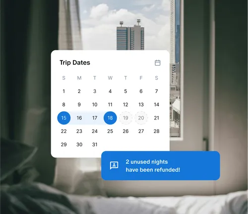 Flex pro calendar widget for picking booking dates