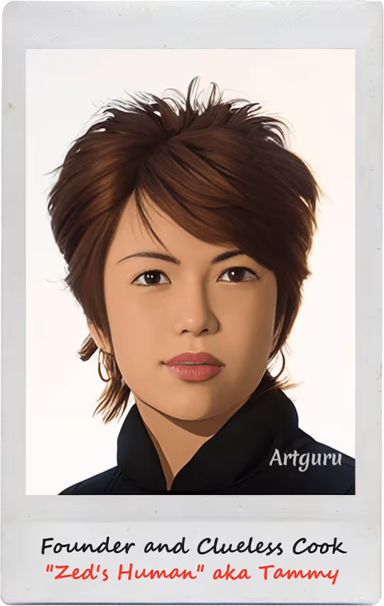 polaroid style photo of website owner, Tammy