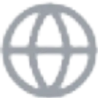 Gray globe icon with vertical and horizontal lines representing the Earth.