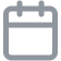 Simple gray calendar icon with two rings at the top.
