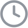 Gray clock face showing the time at approximately 10:10.