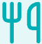 White location pin icon on a light blue background.
