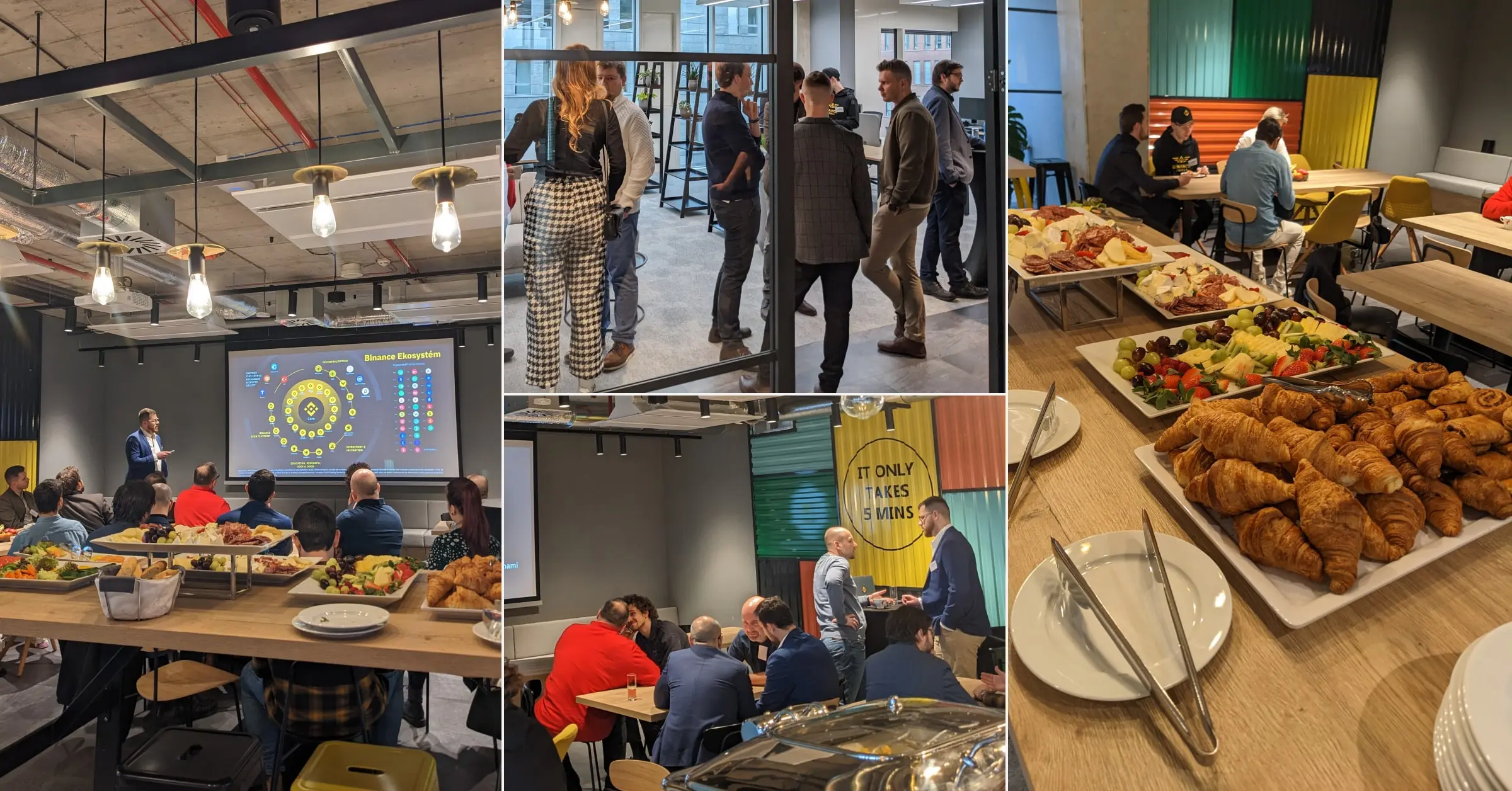 Moments from Cleevio Binance Breakfast event