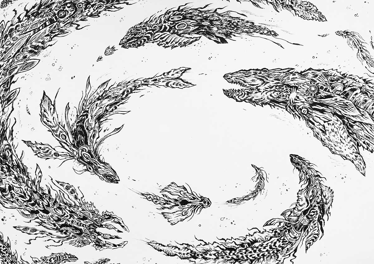Vince Reichenbach Kunst und Design - Kunstwerk Fineliner