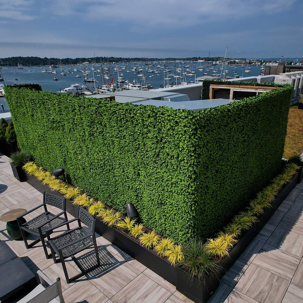 Large square artificial plant wall hedge