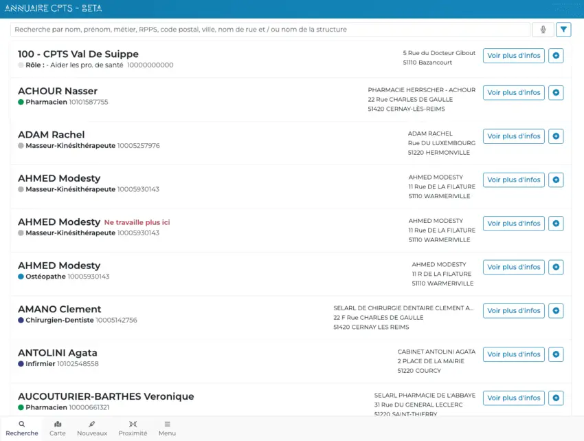 Zoom sur l'annuaire CPTS : tous les acteurs de la santé de votre territoire