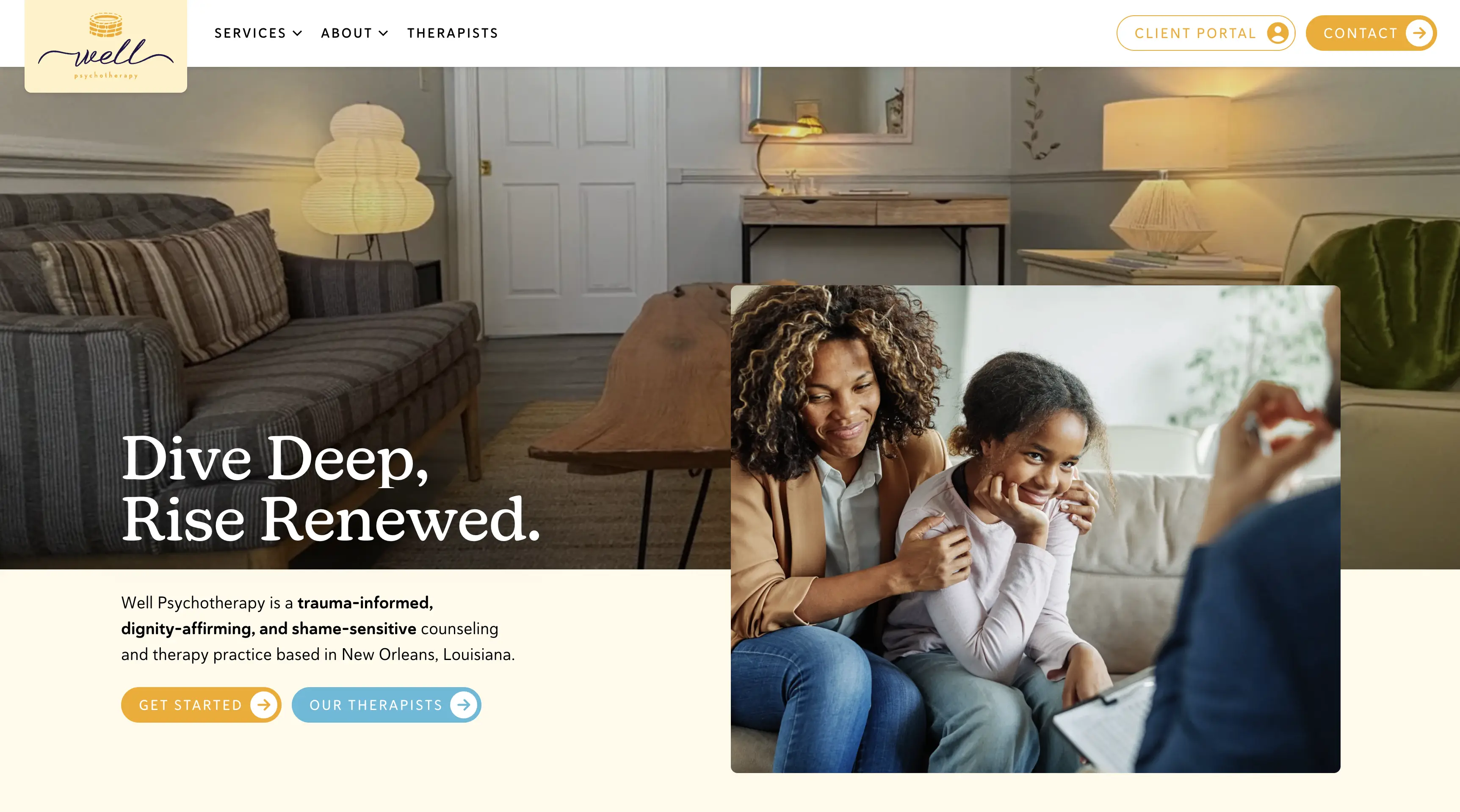 mental health website portfolio example