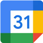 Google Calendar app icon with a blue, green, yellow, and red color scheme showing the number 31.