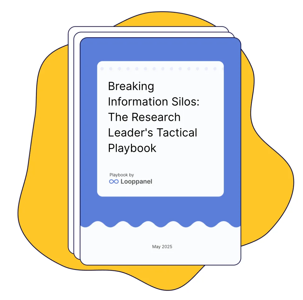 Cover page of a playbook titled Breaking Information Silos: The Research Leader's Tactical Playbook from May 2025.