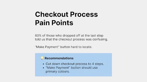 Checkout process pain points