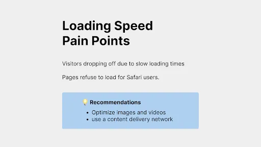 Loading Speed Pain Points