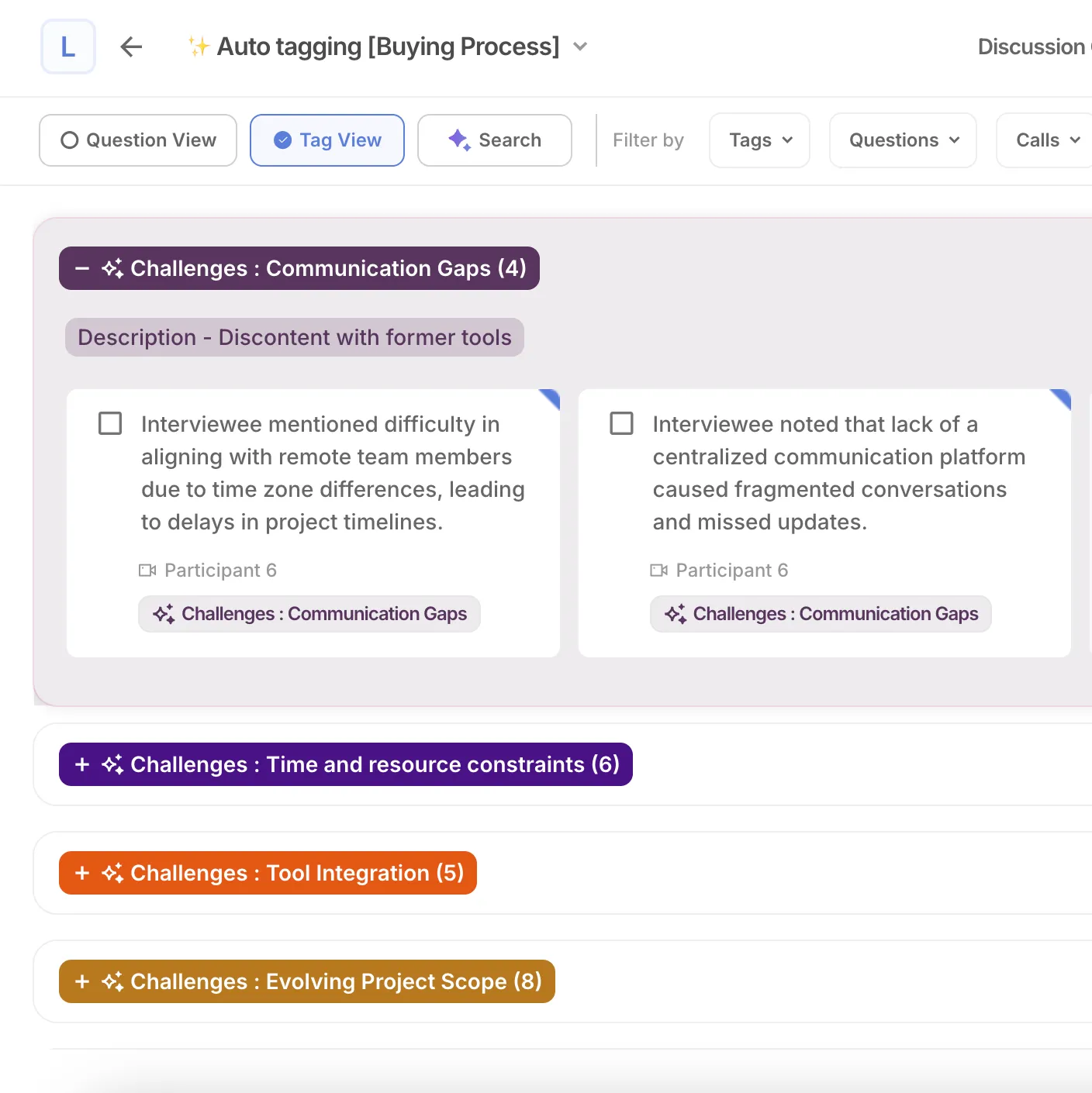 Analyze data faster on AI-powered UX Research Repositories
