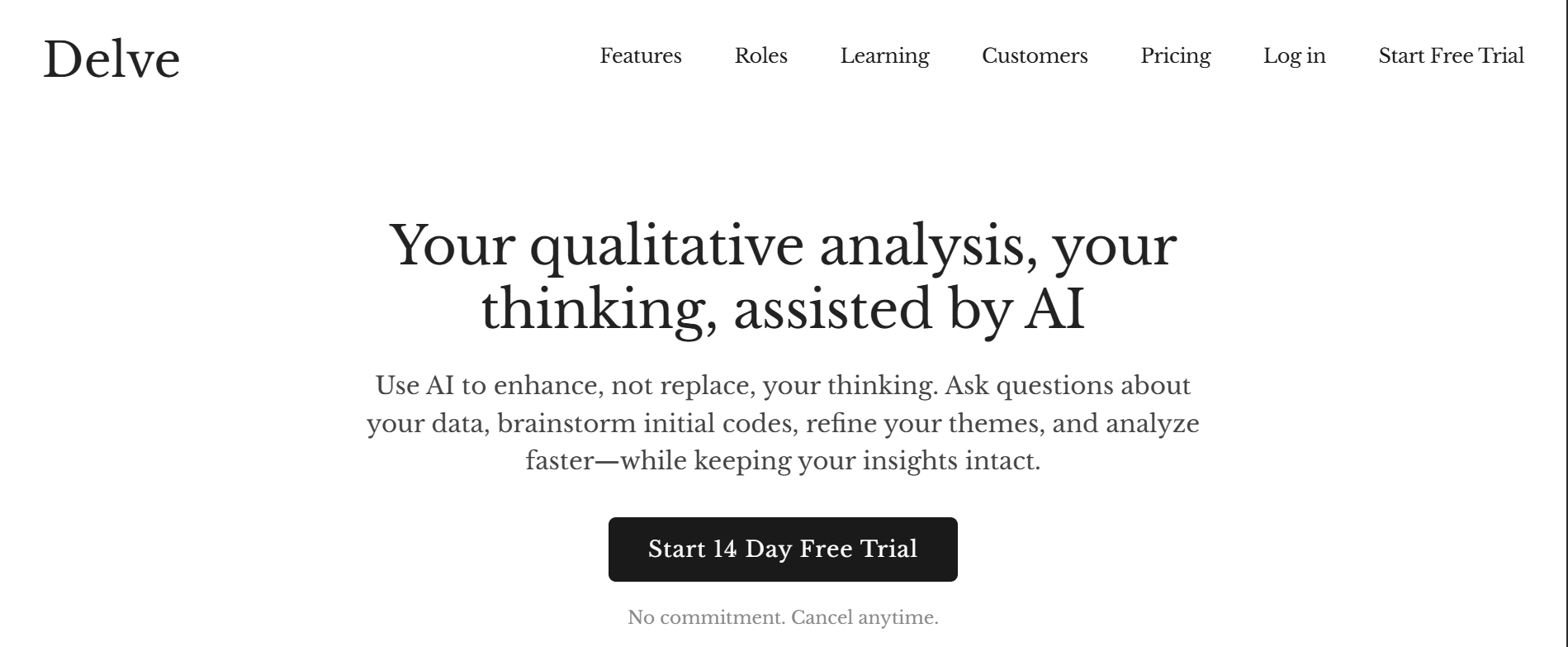 A snapshot of Delve's home page
