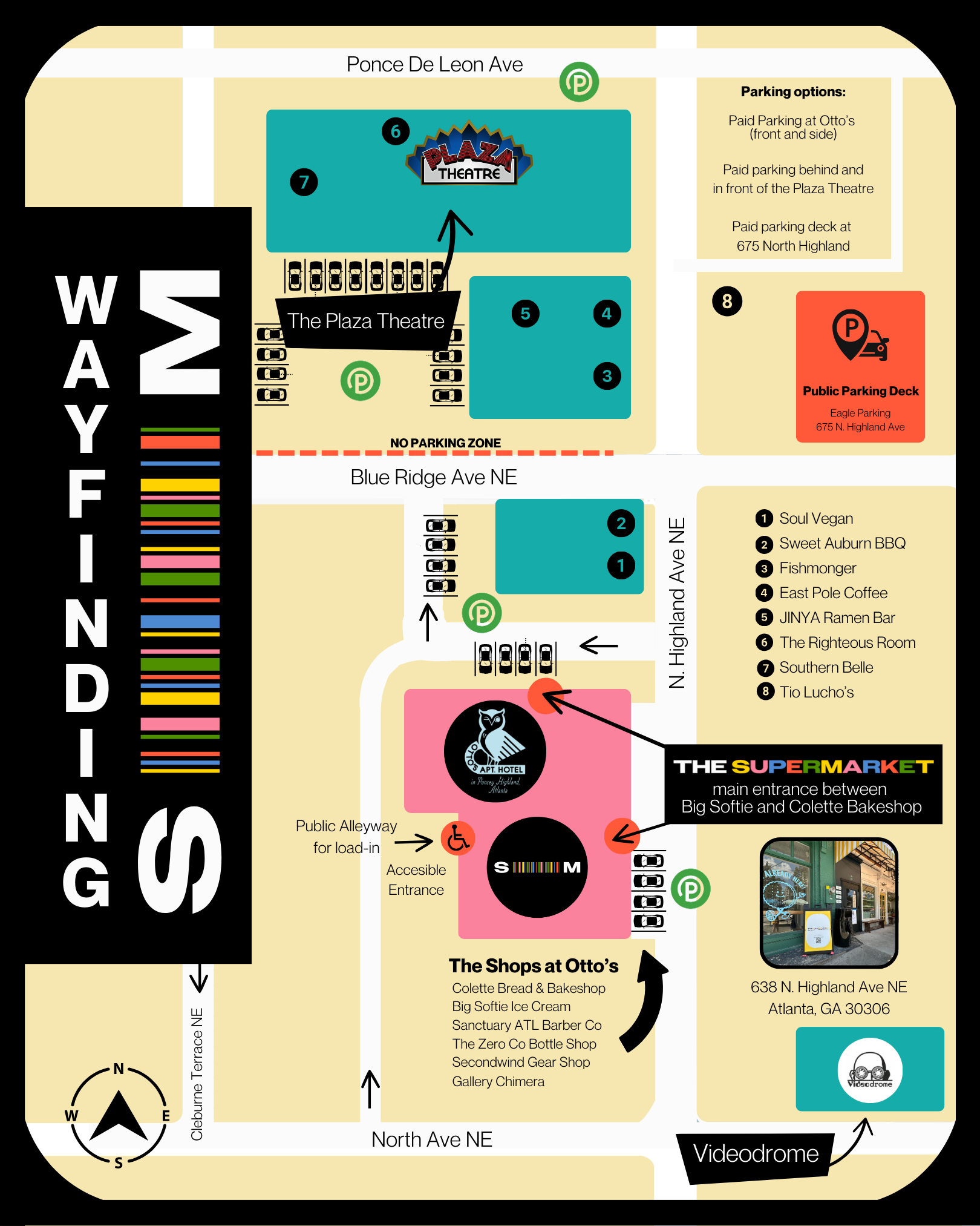 Wayfinding map for The Supermarket