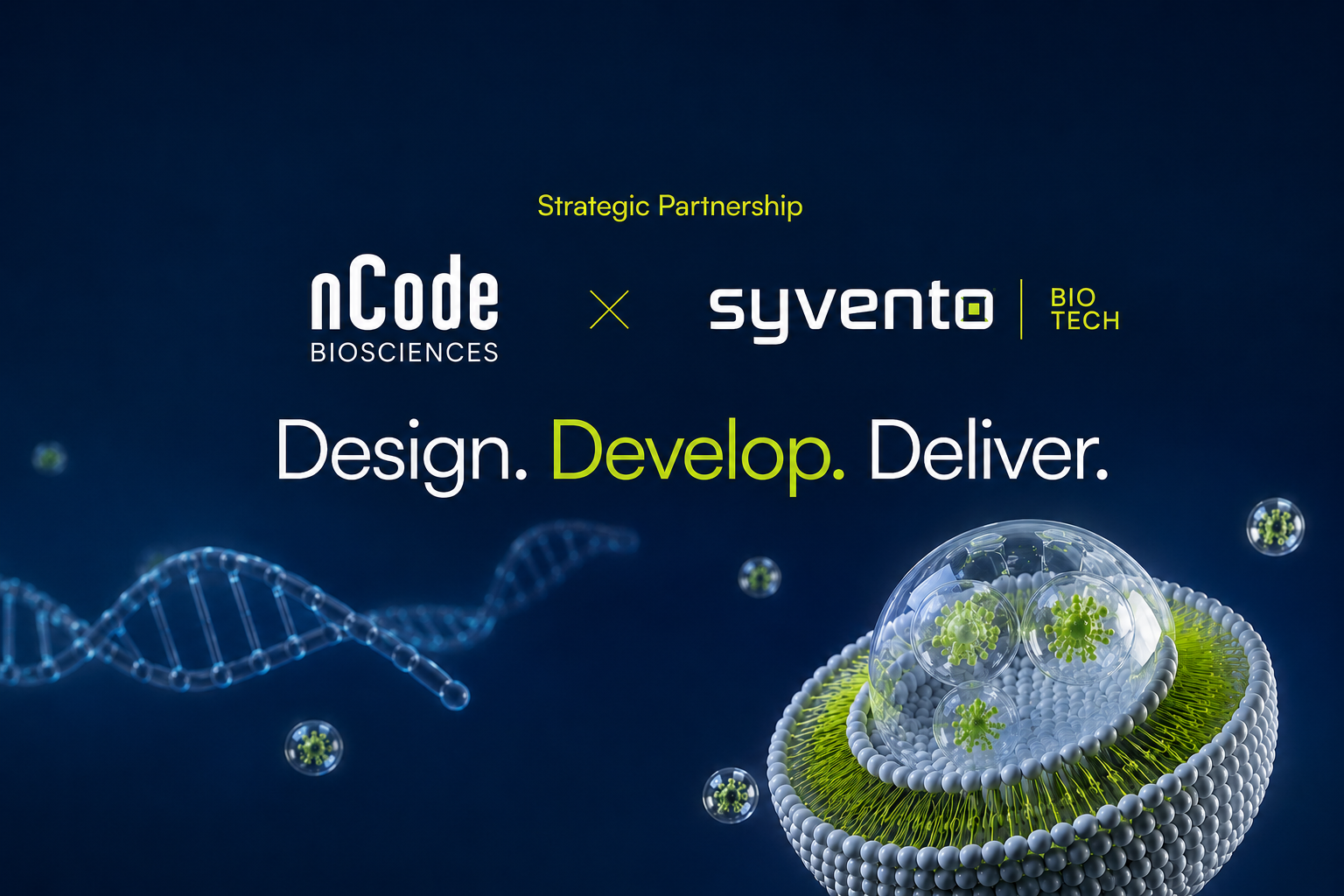 Strategic partnership: nCode Biosciences and SyVento BioTech — Design. Develop. Deliver.