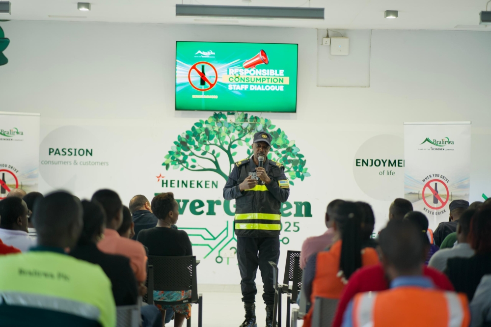 Bralirwa has partnered with the Rwanda National Police (RNP) to enhance road safety awareness. Employee Dialogue at the Soft Drink Plant