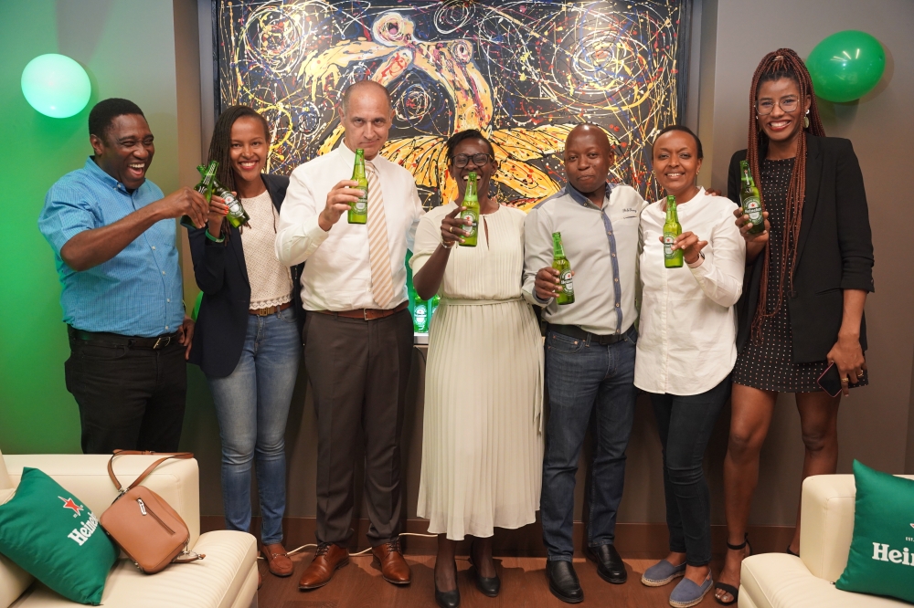 Officials toast during the signing of the new partnership between two companies. The partnership paves way for a new and better experience at BK Arena, and both parties are set to benefit from it.