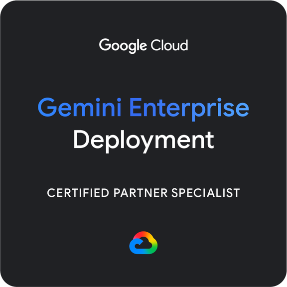 Google Cloud Gemini Enterprise Deployment - Certified Partner Specialist badge.