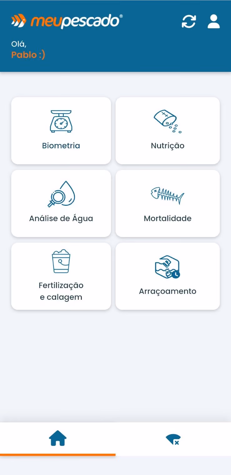 Tela do aplicativo