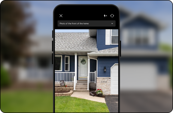 A mobile camera capturing a living room that is under construction.