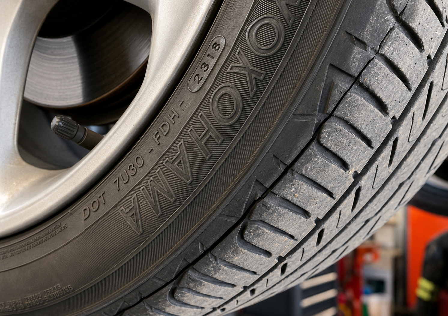 Verified tire capture from a Truepic Vision inspection