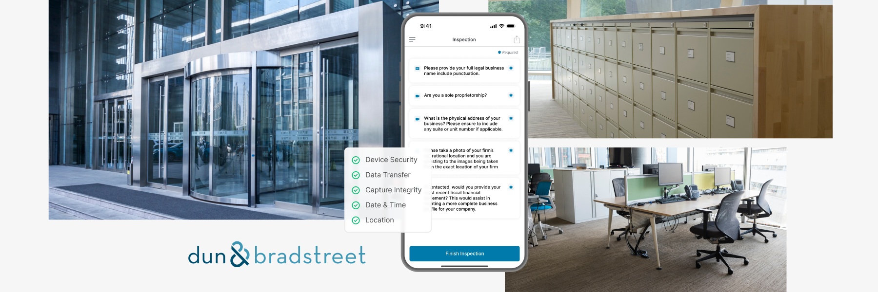 Securing DUNS applications with business identity verification and authenticated media