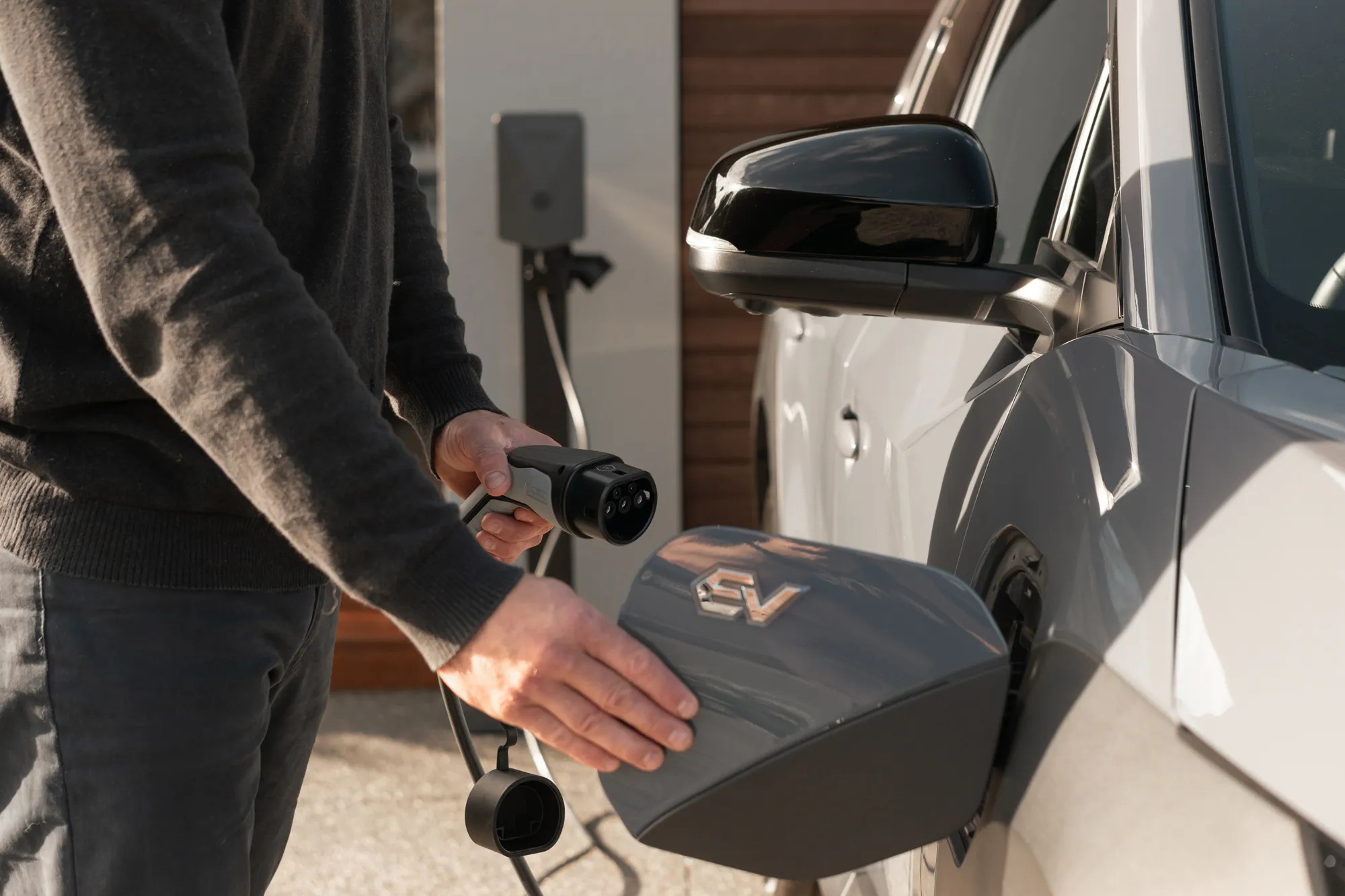 Evnex E2 smart charger (Volcanic) with Subaru Solterra EV.