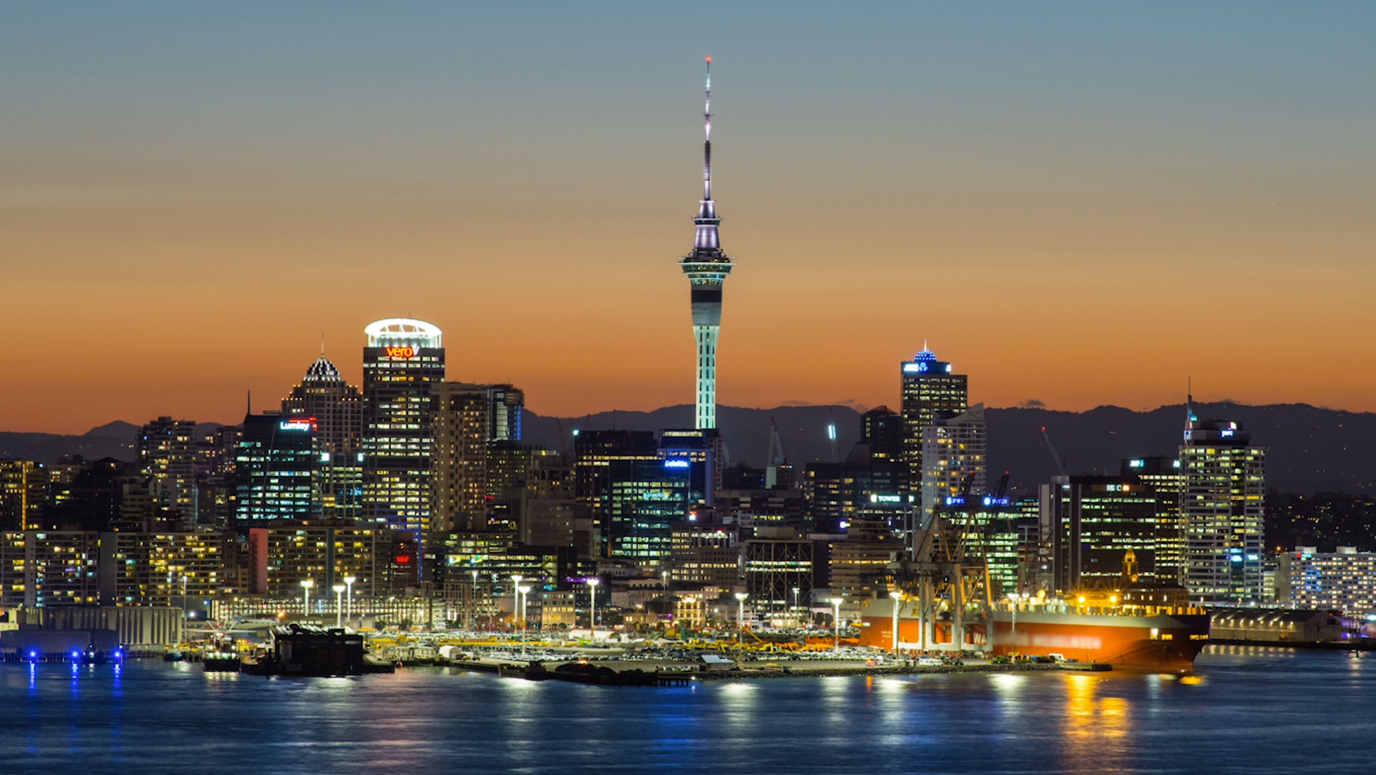 Auckland at night