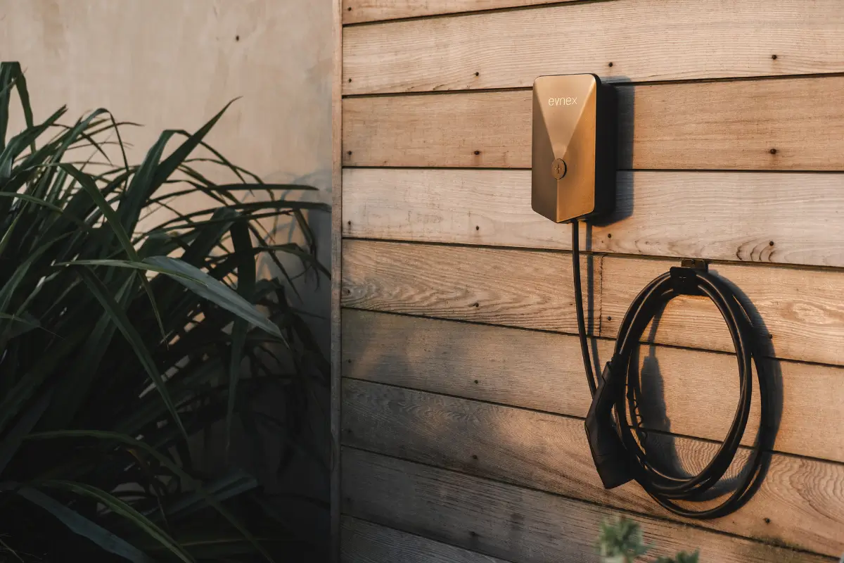 Evnex 7.4 kW EV charger on wall