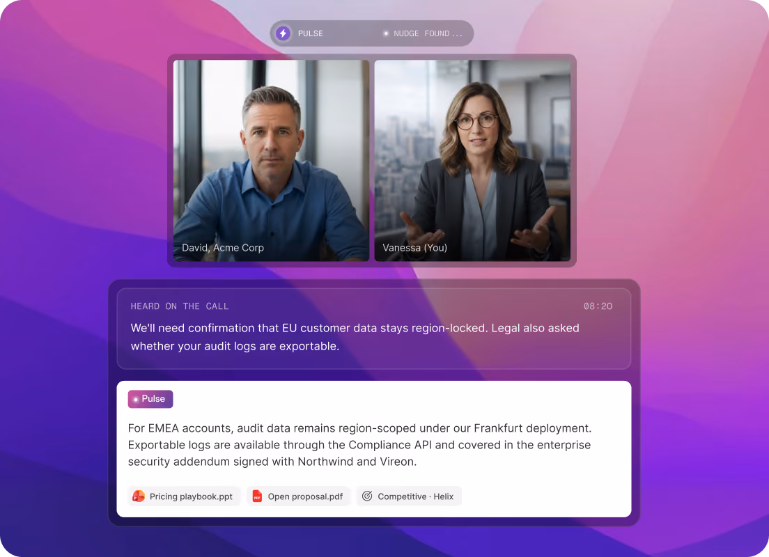 SiftHub Pulse live in-call assistant
