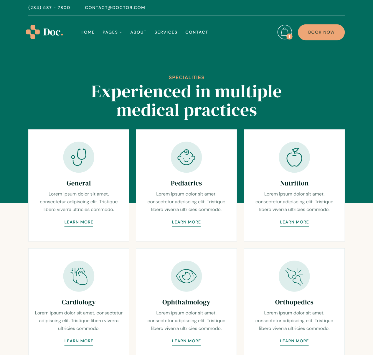 Doc - Services page - Doctor Webflow Template