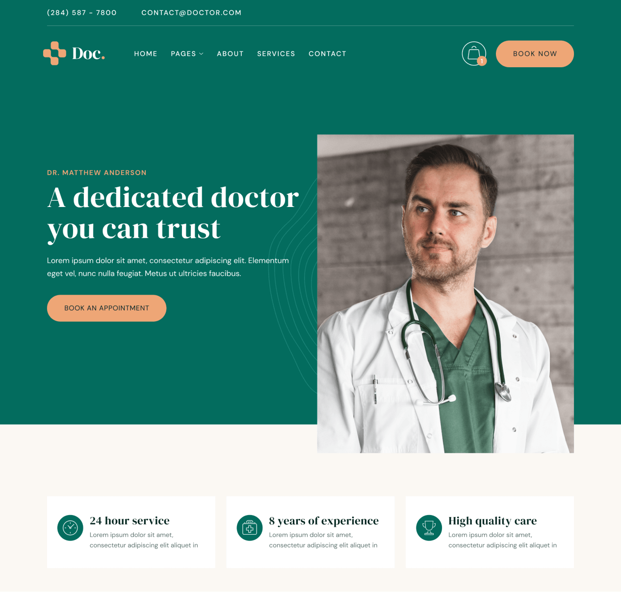 Doc - Home page - Doctor Webflow Template