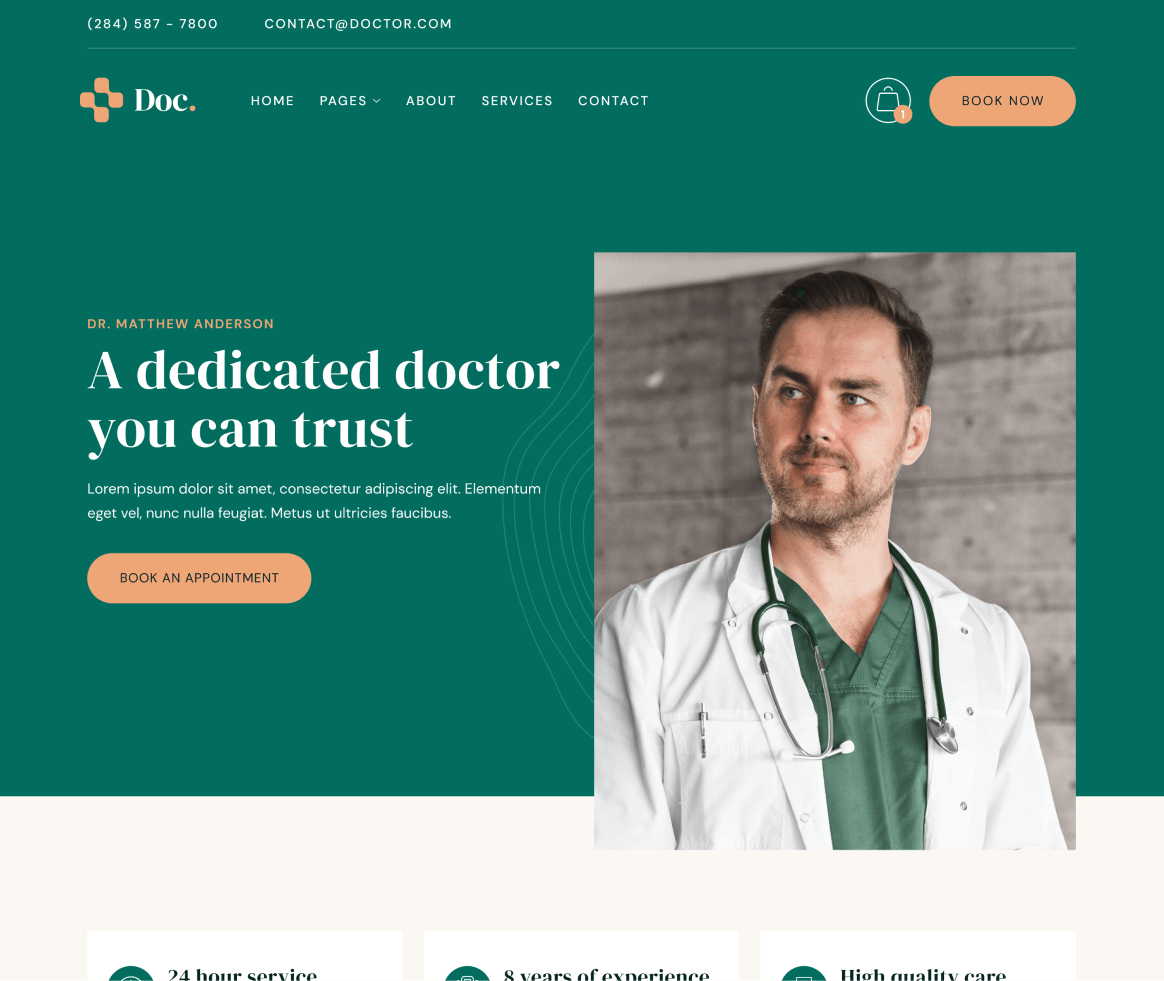 Doc - Home page - Doctor Webflow Template