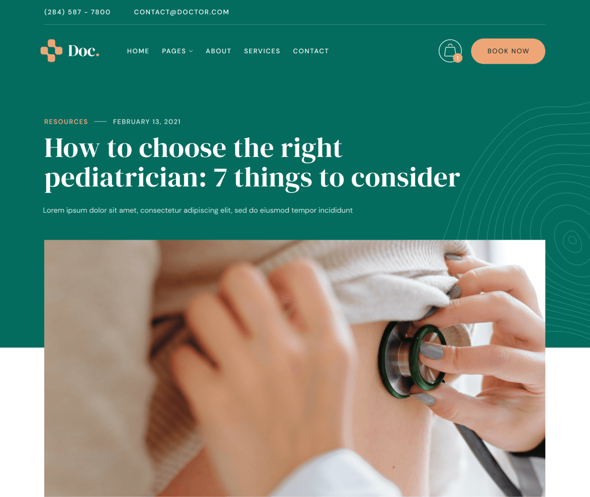 Doc - Blog Post page - Doctor Webflow Template