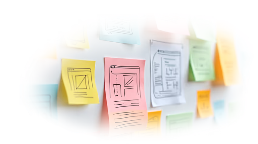 A notes hangin on the wall