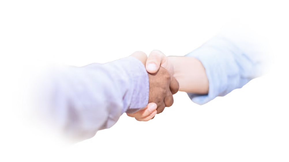 A two hands shaking each other