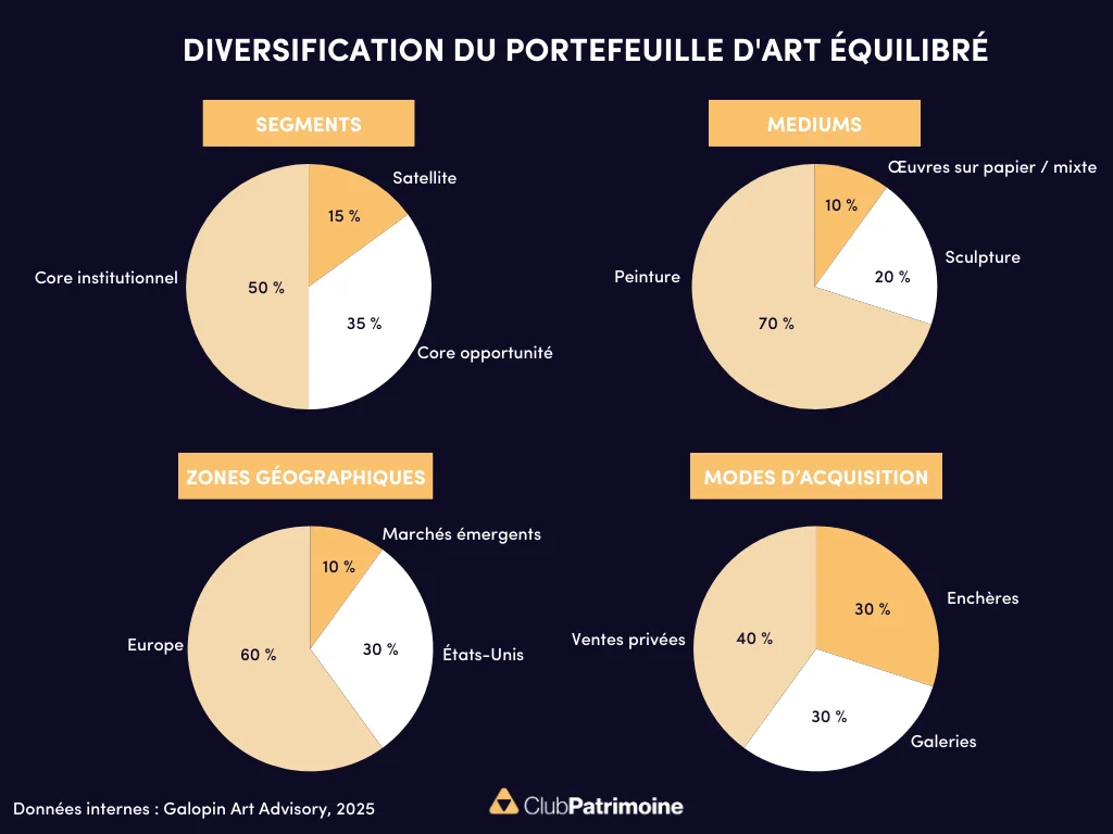 diversification du portefeuille d'art équilibré