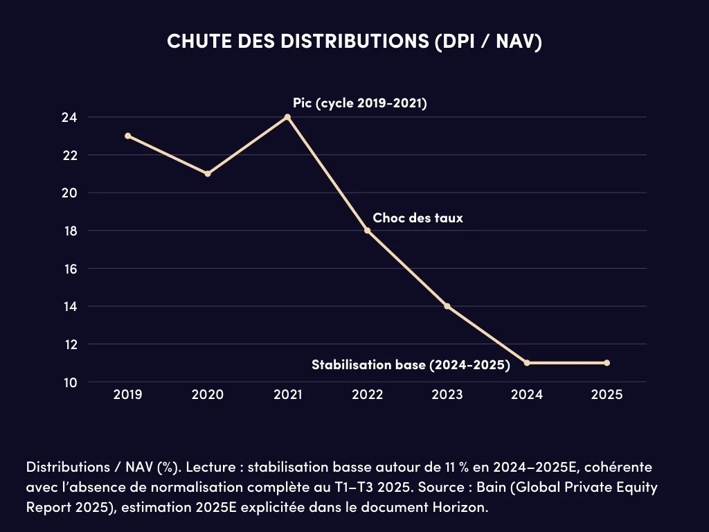 chute distributions dpi/nav 2019 2025